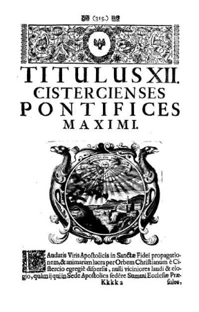 Titulus XII. Cistercienses Pontifices Maximi