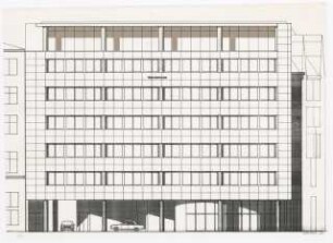 Apartmenthaus auf Gewerbesockel am Mehringdamm, Berlin-Kreuzberg: Ansicht
