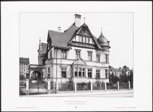 Villa Schwägerichenstraße, Leipzig: Ansicht (aus: Moderne Neubauten, 4.Jg., 1898ff, hrsg. W. Kick)