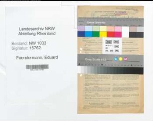 Entnazifizierung Eduard Fuendermann , geb. 20.06.1922 (Schlosser)