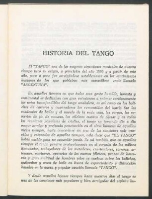 Historia del tango