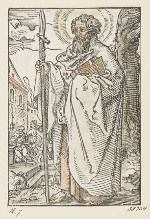 Heiliger Thomas, aus: Georg Rhau, "Hortulus Animae", Nürnberg 1552