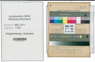 Entnazifizierung Hermann Hoppenkamps , geb. 30.12.1908 (Metzgermeister)