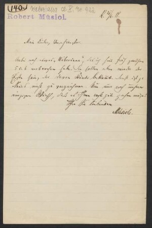 Brief an Friedrich Wilhelm Jähns : 21.06.1888