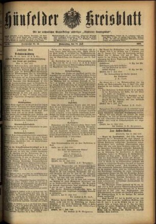 Ausgabe vom Donnerstag, den 13. Juli 1916.