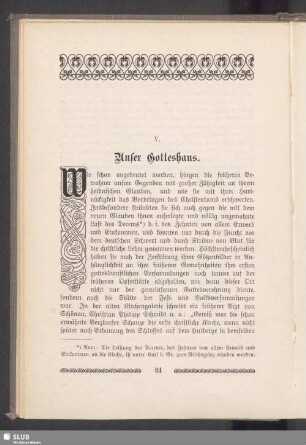 V. Unser Gotteshaus