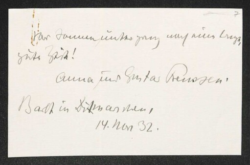 Brief von Gustav Frenssen und Anna Frenssen an Gerhart Hauptmann