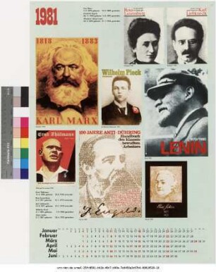 Originaltitel: 1981 Kalender der Arbeiterführer Deutschlands und der UdSSR
