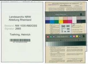 Entnazifizierung Heinrich Toehring , geb. 20.11.1906 (Bergmann)