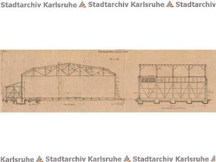 Beichel, Friedrich. Flugplatz Karlsruhe. Verwaltungsgebäude und Flugzeughalle