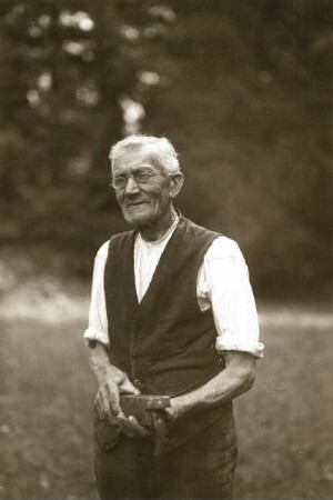 Lausitzer Type : Portrait eines alten Mannes mit Hobel