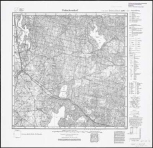 Meßtischblatt 2294 : Peitschendorf, 1938 : Peitschendorf. - Hrsg. 1927, einz. Nachtr. 1928, redakt. Änd. 1938. - 1:25000. - [Berlin]: Reichsamt für Landesaufnahme, 1938. - 1 Kt.