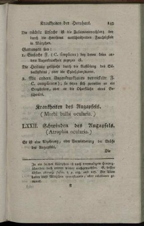 Krankheiten des Augapfels. (Morbi bulbi ocularis.)