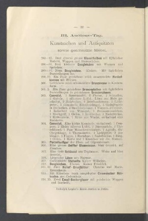 III. Auctions-Tag