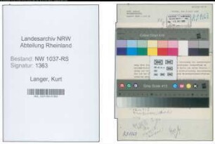 Entnazifizierung Kurt Langer , geb. 00.00.0000 (Lehrer)