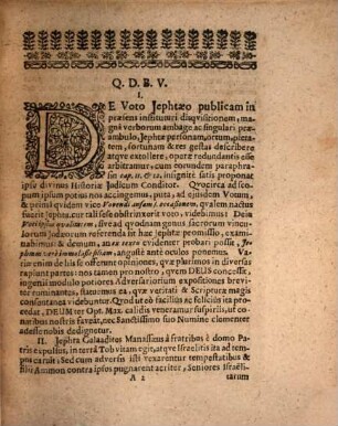 Exercitatio philologica de voto Jephtaeo, ex Jud. XI. v. 30 seqq.