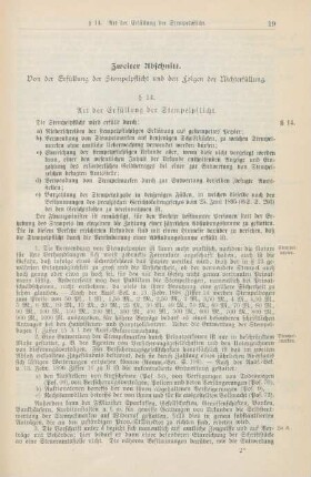 Zweiter Abschnitt. Von der Erfüllung der Stempelpflicht und den Folgen der Nichterfüllung