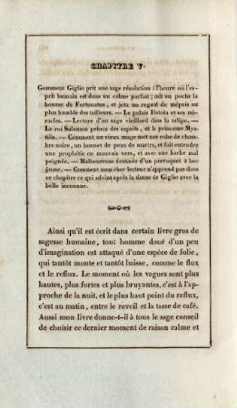 Chapitre V. Comment Giglio prit une sage résolution à l'heure où l'esprit humain est dans un calme parfait ...
