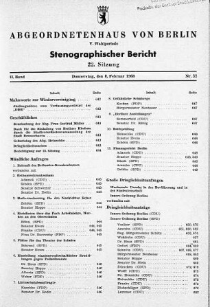 Nr. 22, 8. Februar 1968