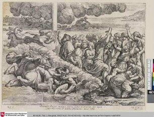 [Der Durchgang der Israeliten durch das Rote Meer.; Les passage des Israélites au travers de la mer Rouge.]