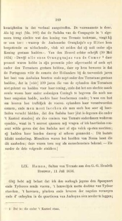 LIX. Hamza, Sultan van Ternate aan den G.-G. Hendrik Brouwer, 11 Juli 1634