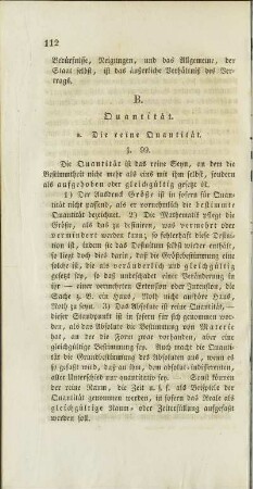 B. Quantität.