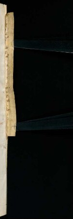 Bruchstücke des Offertoriums aus dem Officium defunctorum (Einbandmakulatur: Brevier, Ende 12. Jh., St. Galler Neumen).