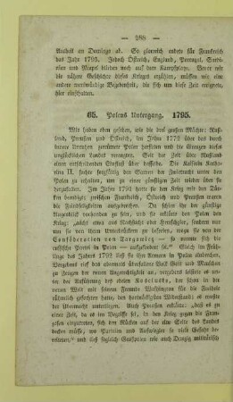 65. Polens Untergang. 1795