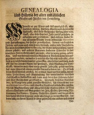 Hennebergische Chronica : der uralten loeblichen Grafen und Fuersten zu Henneberg Genealogica Stamm-Baum und Historia ...