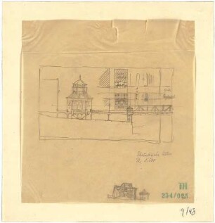 Fischer, Theodor; Köln; Rheinbrücke - Grundriss, Teilansichten