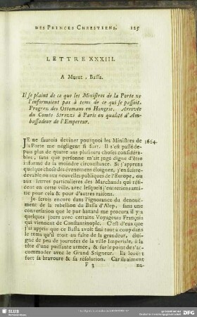 Lettre XXXIII. A Murat , Bassa