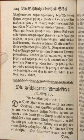 Die geschlagenen Amalekiter. 2 B. Mos. 17.