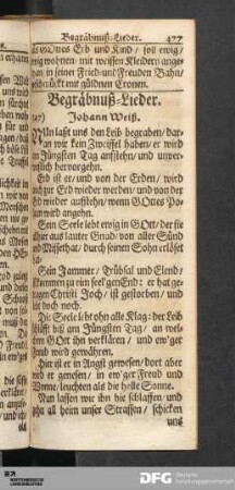 Begräbnuß-Lieder.