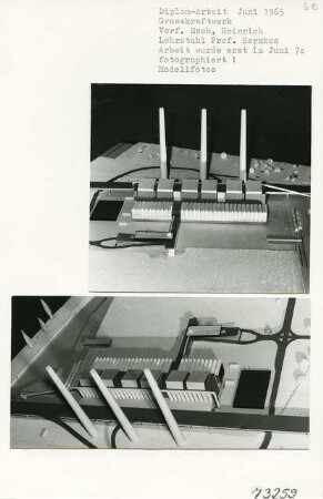 Großkraftwerk, Berlin-Hakenfelde (Diplomarbeit bei Bernhard Hermkes): Modellfotos