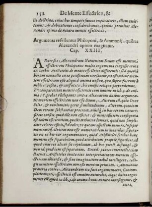 Argumenta refelluntur Philoponi, & Ammonij, quibus Alexandri opinio exagitatur. Cap. XXIII.