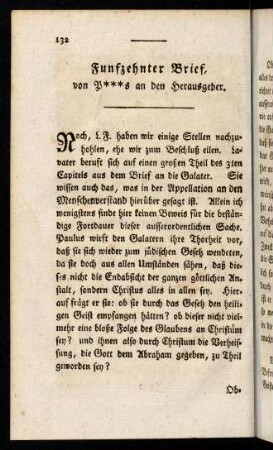 132-140, Funfzehnter Brief