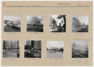 Wohnkomplex Am Tierpark. BBerlin, Lichtenberg, OT Friedrichsfelde, Am Tierpark (vor 1961 Schloßstraße)/Alfred-Kowalke-Straße/Erich-Kurz-Straße/Franz-Mett-Straße/Upstallweg/Erieseering/Hans-Loch-Straße (ab 1992 Sewanstraße)
