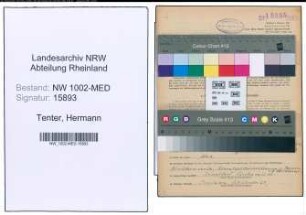 Entnazifizierung Hermann Tenter , geb. 08.12.1913 (Arzt)