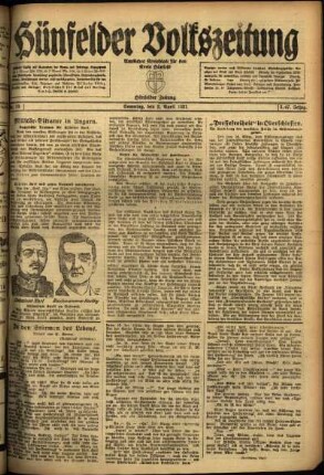 Ausgabe vom Samstag, den 02. April 1921.