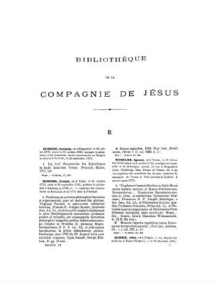 Bibliothèque de la Compagnie de Jésus R - T