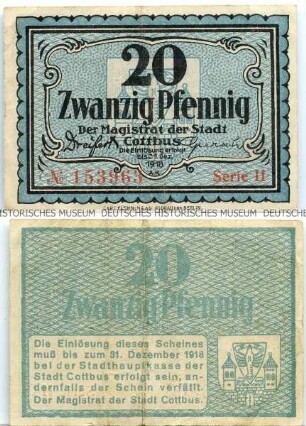 Cottbus, 20 Pfennig