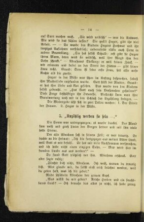 5. "Unzählig werden sie sein -"
