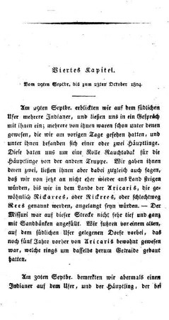 Viertes Kapitel: Vom 29sten September bis zum 23sten October 1804.