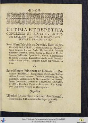 Ultima Et Repetita