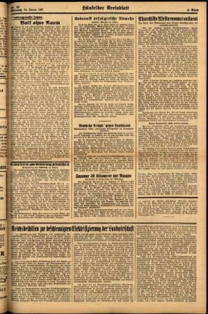 Zweite Ausgabe vom Mittwoch, den 28. Januar 1942.