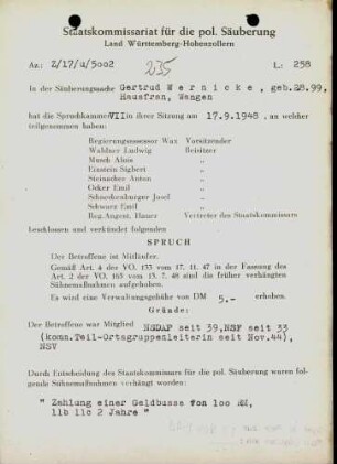 Wernicke, Gertrud