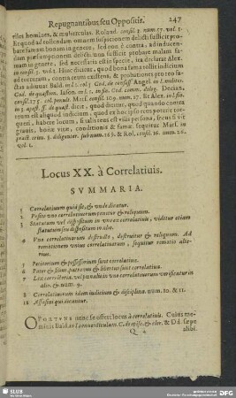 Locus XX. à Correlativis
