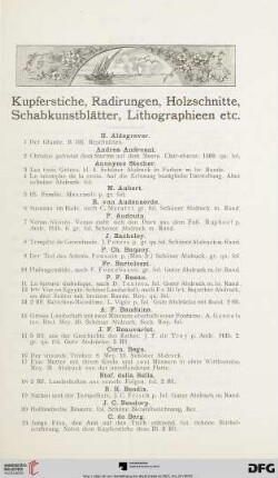 Kupferstiche, Radirungen, Holzschnitte, Schabkunstblätter, Lithographieen etc. (Nr. 1 - 1574)