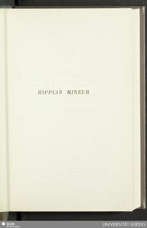 Hippias Mineur