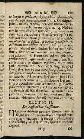 121-142, Sectio II. De Passionibus singillatim.